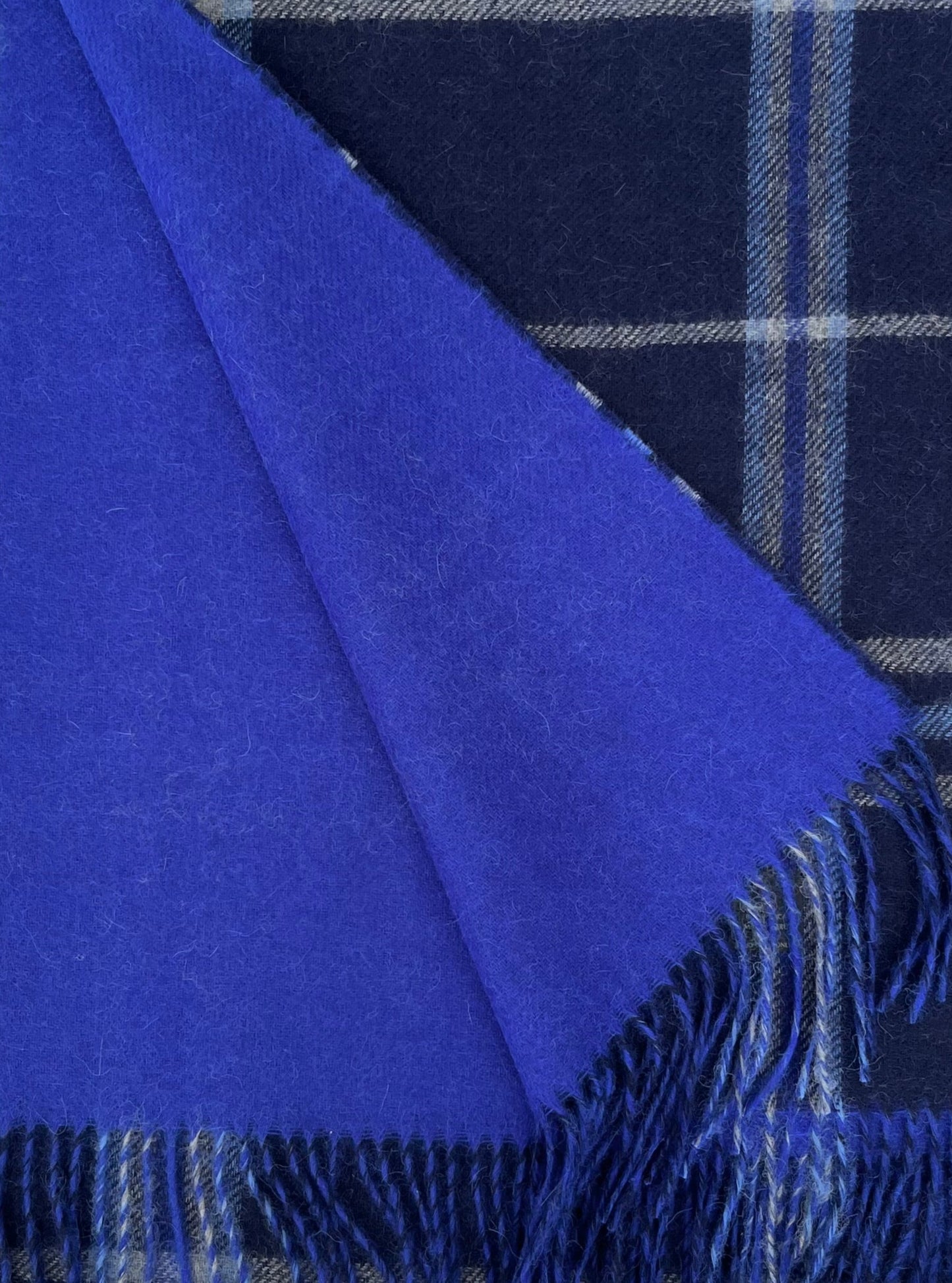 Echarpe Double Face Scottish Blue